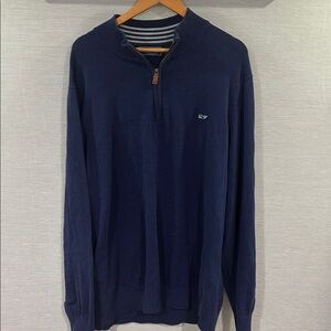 Vineyard Vines Navy Blue‎ Zip Up Sweater Size XL